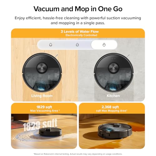 Robot Vacuum with Self-Empty Dock, 5500 Pa Suction, LiDAR Navigation E428049