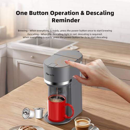 Single Serve Coffee Maker for K Cup and Ground Coffee, Fast Brew, Black L369987