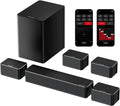 ULTIMEA 7.1 Virtual Surround Sound System for TV, App Control, Sound Bar for Smart TV with Subwoofer and Wired Surround Speakers Adjustable, Peak Power 410W, Home Theater Sound System, Poseidon D70
