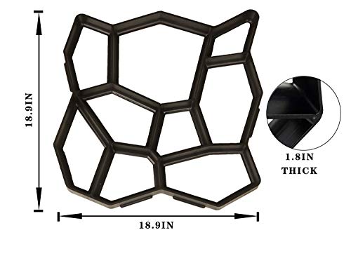 Concrete Stepping Stone Mold, 2 Pack, 18.9 x 18.9 x 1.8 inch G1603