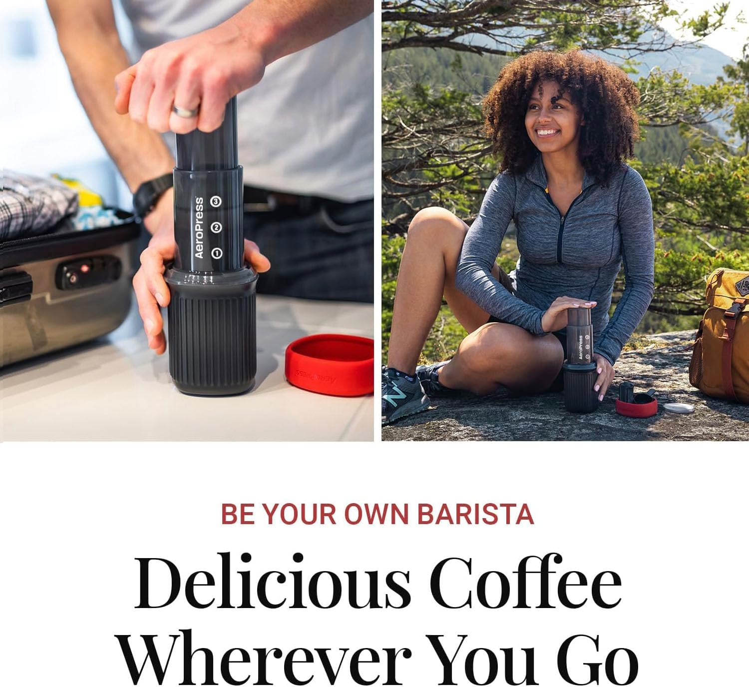 Travel Coffee Press Kit - 3-in-1 Portable Coffee Maker for Camping J576284