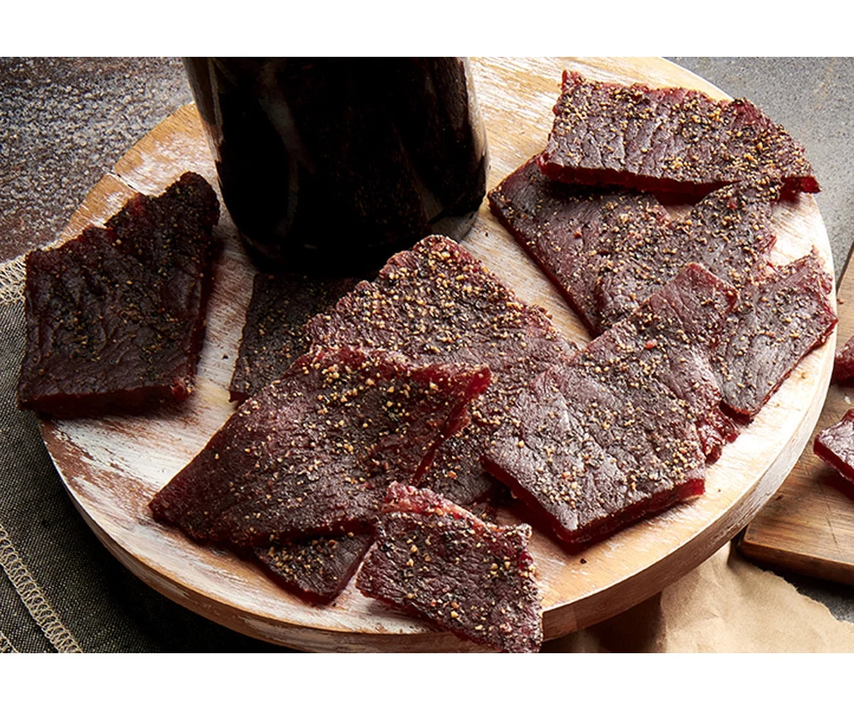 Black Peppered Beef Jerky Strips, 30 Count E9783