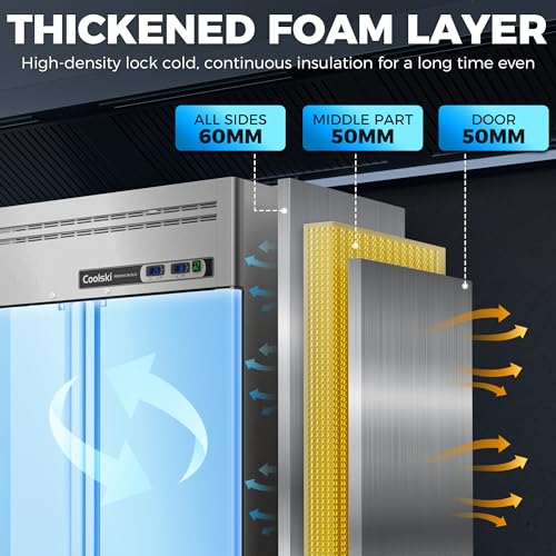 Commercial Refrigerator and Freezer Combo, 54 Cu.ft, 72" W O5990