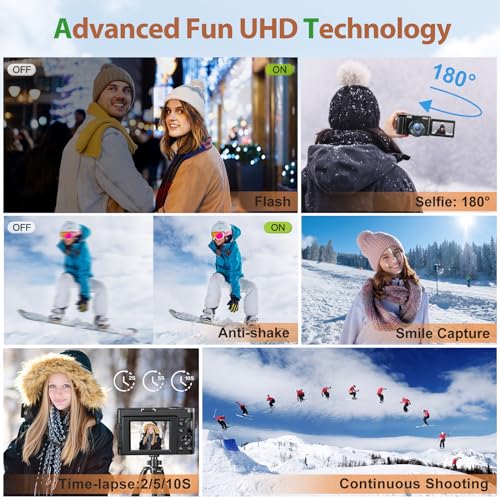 4K 48MP Digital Camera for Photography and Video, Flip Screen, Autofocus, Travel N47691