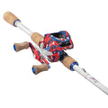 ProFISHiency Krazy Americana Baitcast Combo with 7' 1pc Medium Heavy IM7 Graphite Rod and Cork Grips