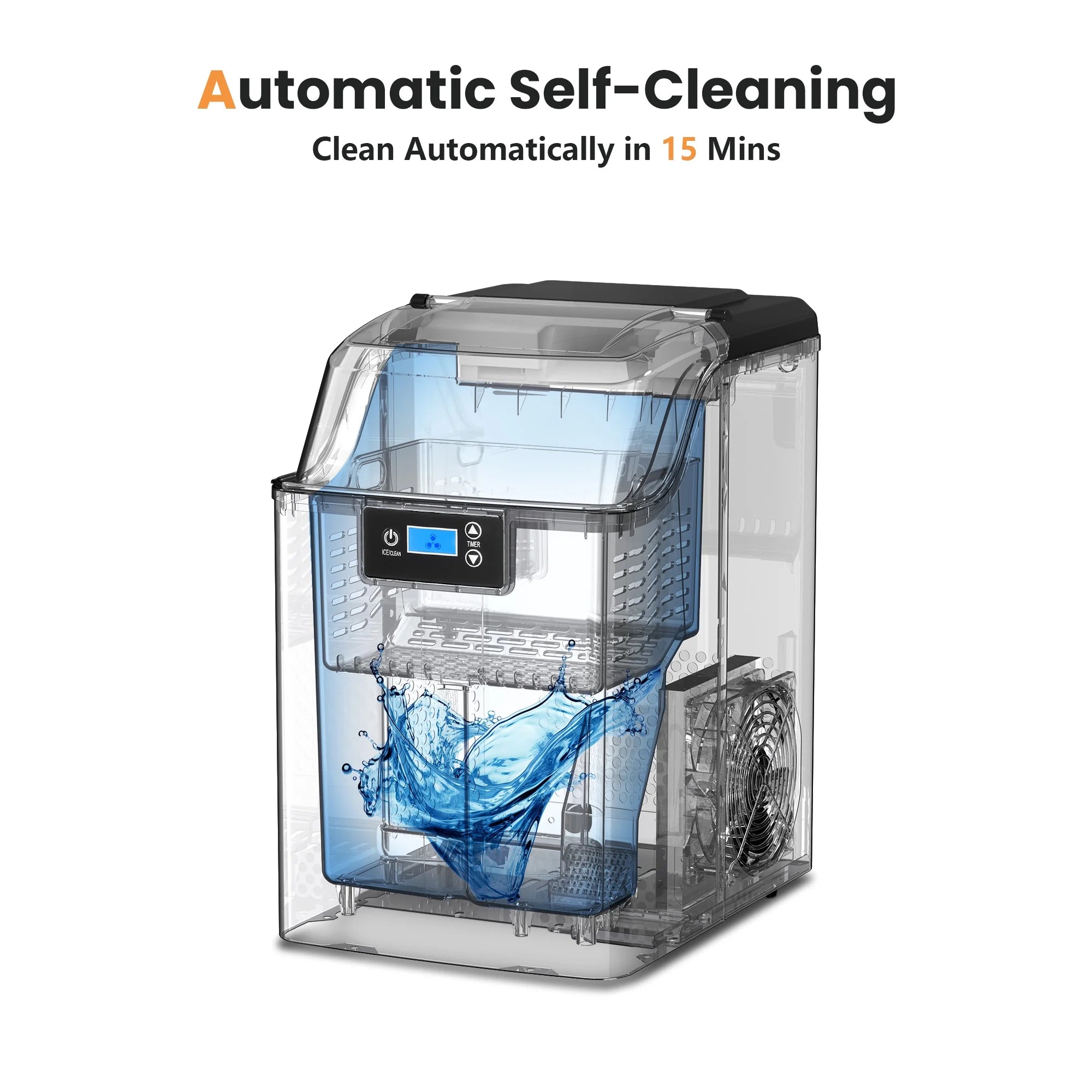 Countertop Ice Maker, Nugget Chewable Soft Ice, Compact V30659