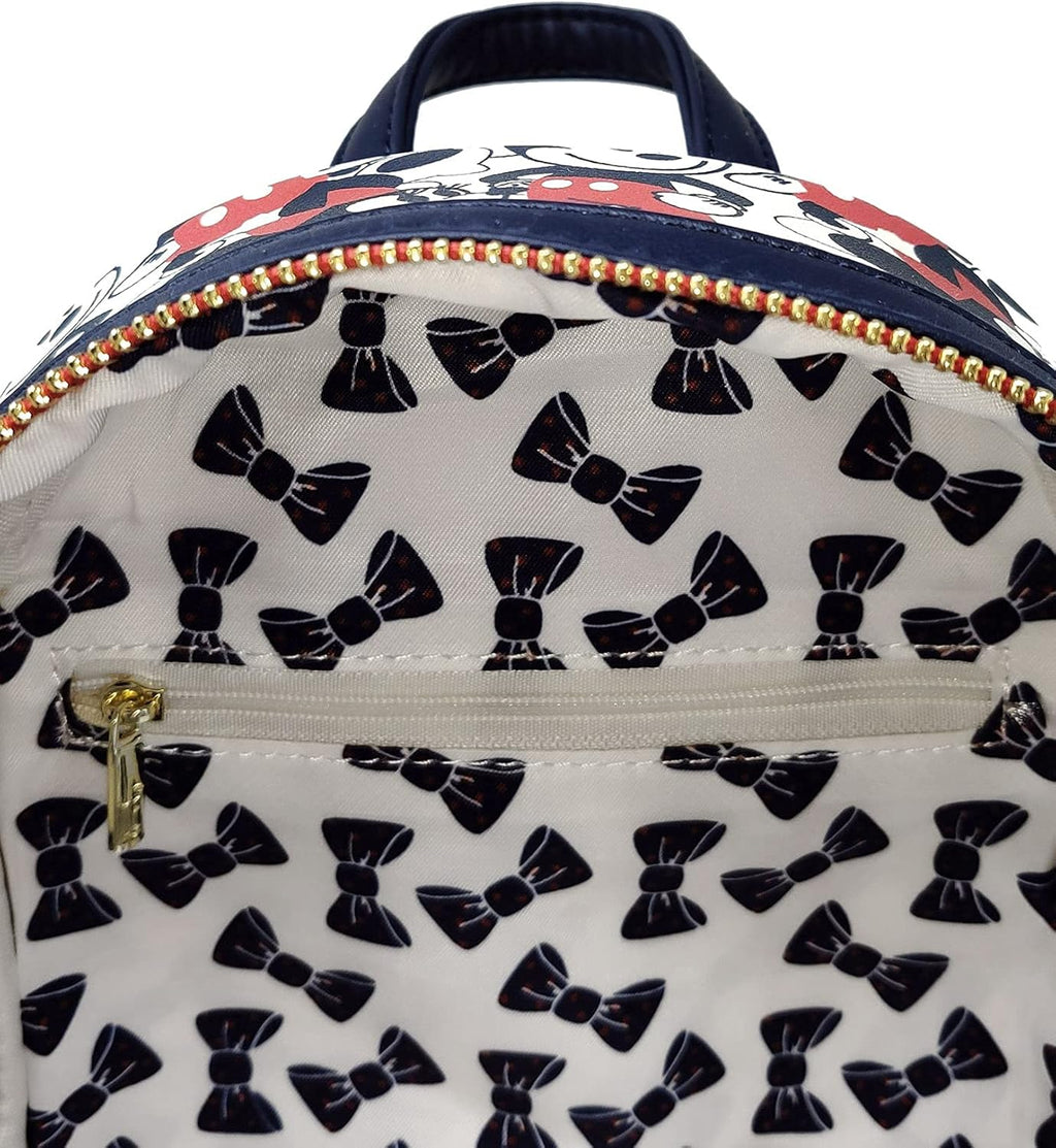 Disney Mickey Mouse Mini Backpack Handbag Red Navy F5528