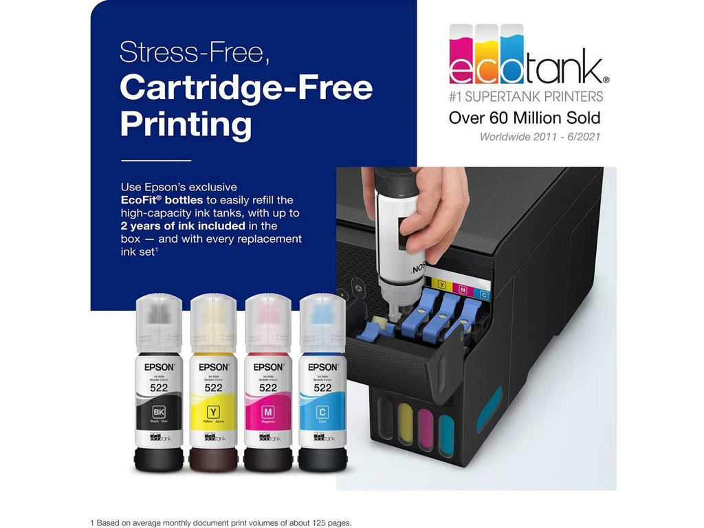 Wireless All-in-One Supertank Printer with Scan and Copy - Black Q993