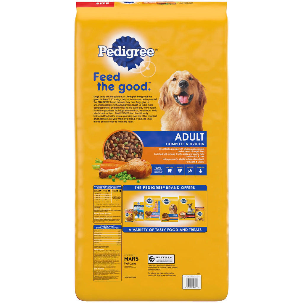 Adult Dry Dog Food Roasted Chicken, Rice & Vegetable Flavor Kibble, 44 lb K680780