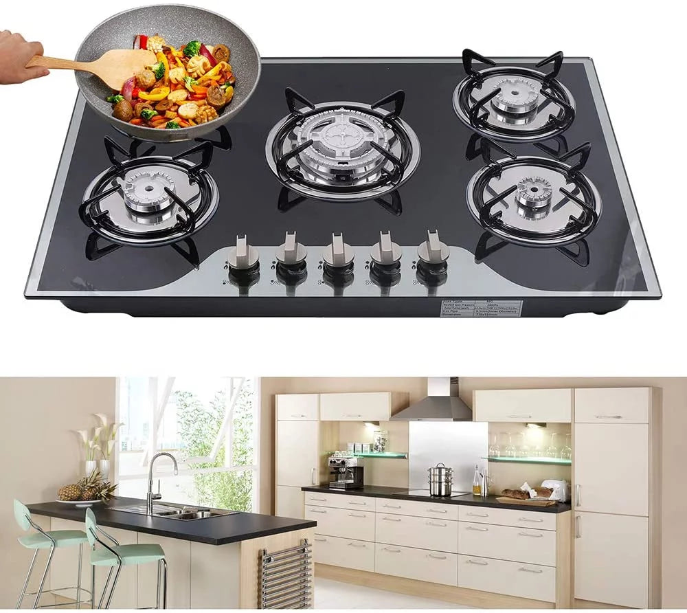 Built-in Gas Hob 5-Burner Kitchen Cooker Z611