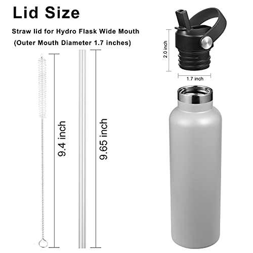 Straw Lid with Flexible Handle for Standard Mouth Bottles X321