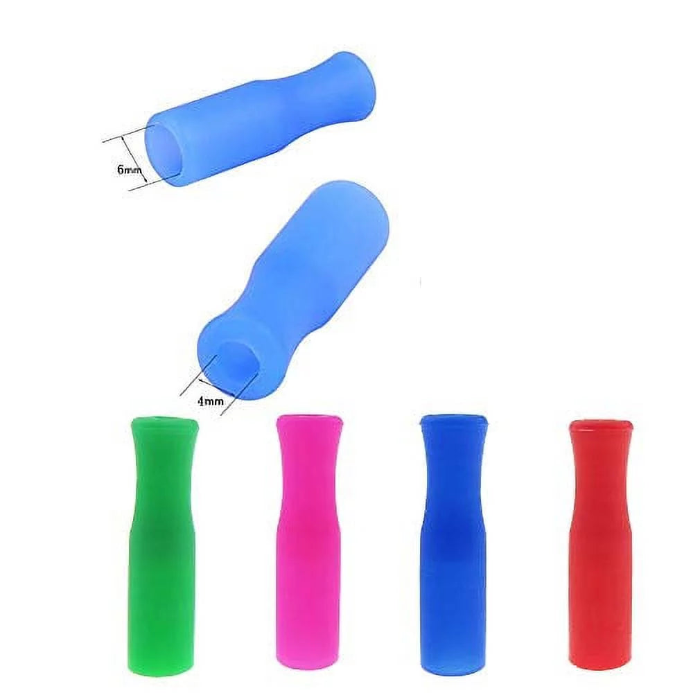 12 Inch Reusable Stainless Steel Straws with Silicone Tips N6810