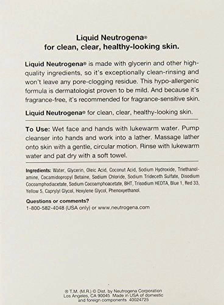 Liquid Facial Cleansing Formula, 8 Fl. Oz (3 Pack) N76574