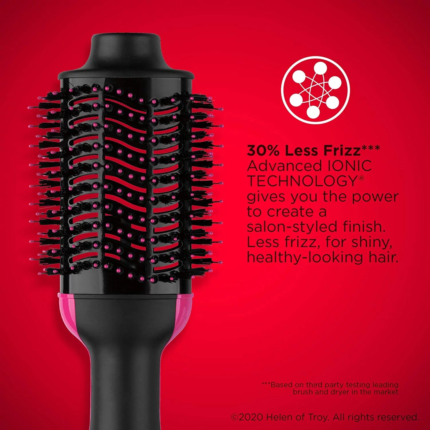 Hot Air Brush for Hair Drying and Volumizing, Black W105453