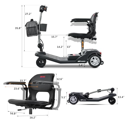 Folding Electric Mobility Scooter for Adults with Detachable Battery U226274