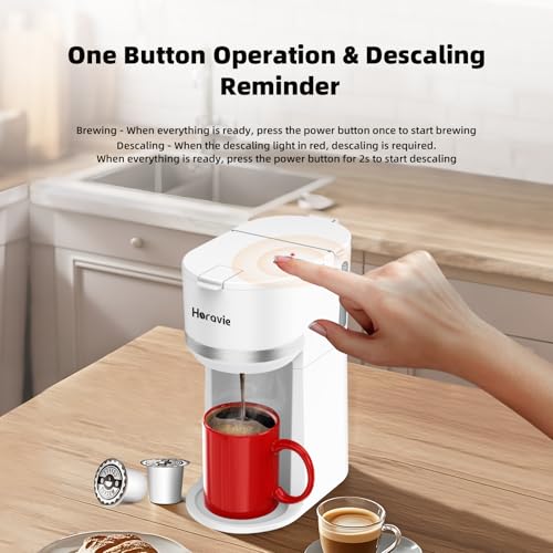 Single Serve Coffee Maker for K Cup and Ground Coffee, Fast Brew, Black L369987