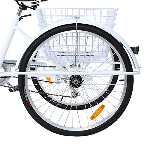 Adult Tricycle 3-Wheel Cruiser Bike with Shopping Basket Q916