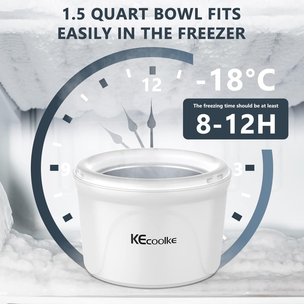 Ice Cream Maker, Electric Soft Serve Machine, 1.5 Quart Frozen Yogurt S786489