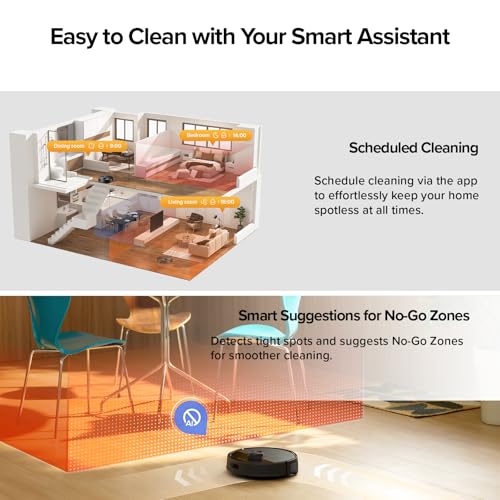 Robot Vacuum with Self-Empty Dock, 5500 Pa Suction, LiDAR Navigation E428049