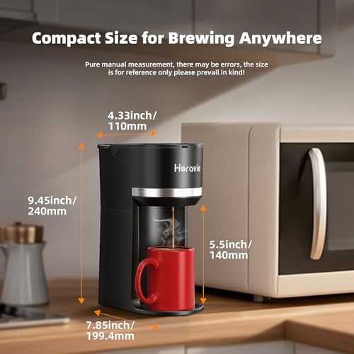 Single Serve Coffee Maker for K Cup and Ground Coffee, Fast Brew, Black L369987