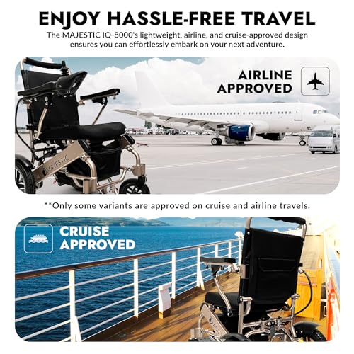 Electric Wheelchair for Adults, Foldable Lightweight Power Chair for Seniors Y615860