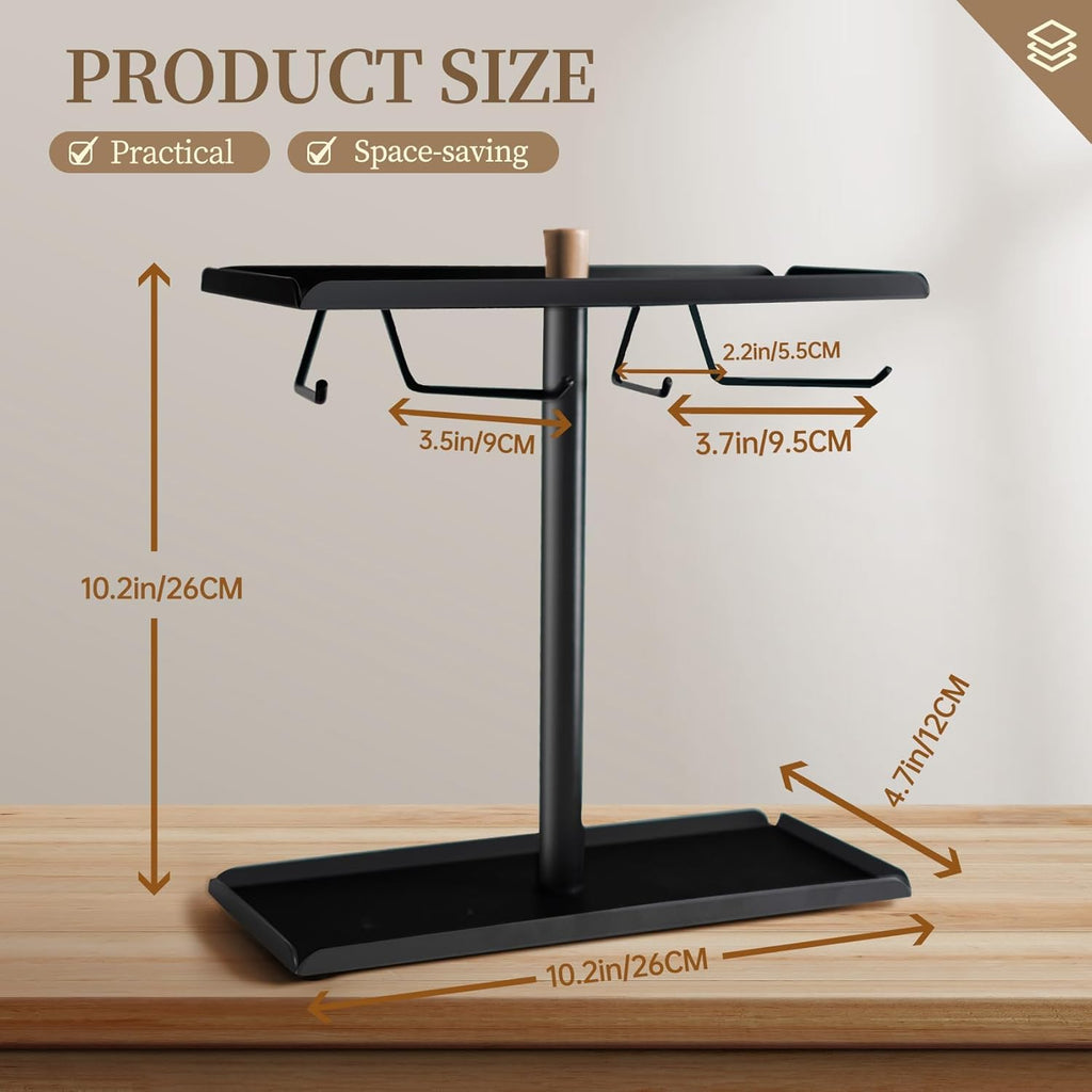 Metal Coffee Caddy Stand for AeroPress XL and Accessories, Black G844