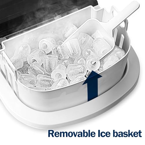 Nugget Ice Maker Countertop with Handle, Portable Sonic Ice Maker H34826