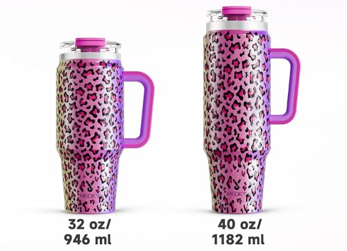 32 oz Insulated Tumbler with Handle, Lid and Straw, Stainless Steel Travel Mug V50850