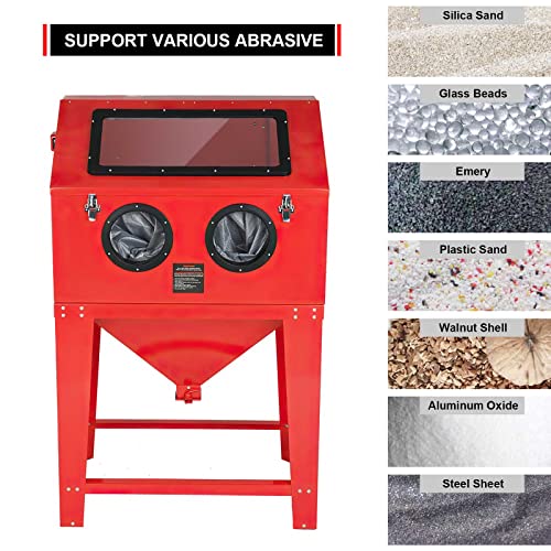 Abrasive Blast Cabinet 90 Gallon with Glass Viewing Window Z215