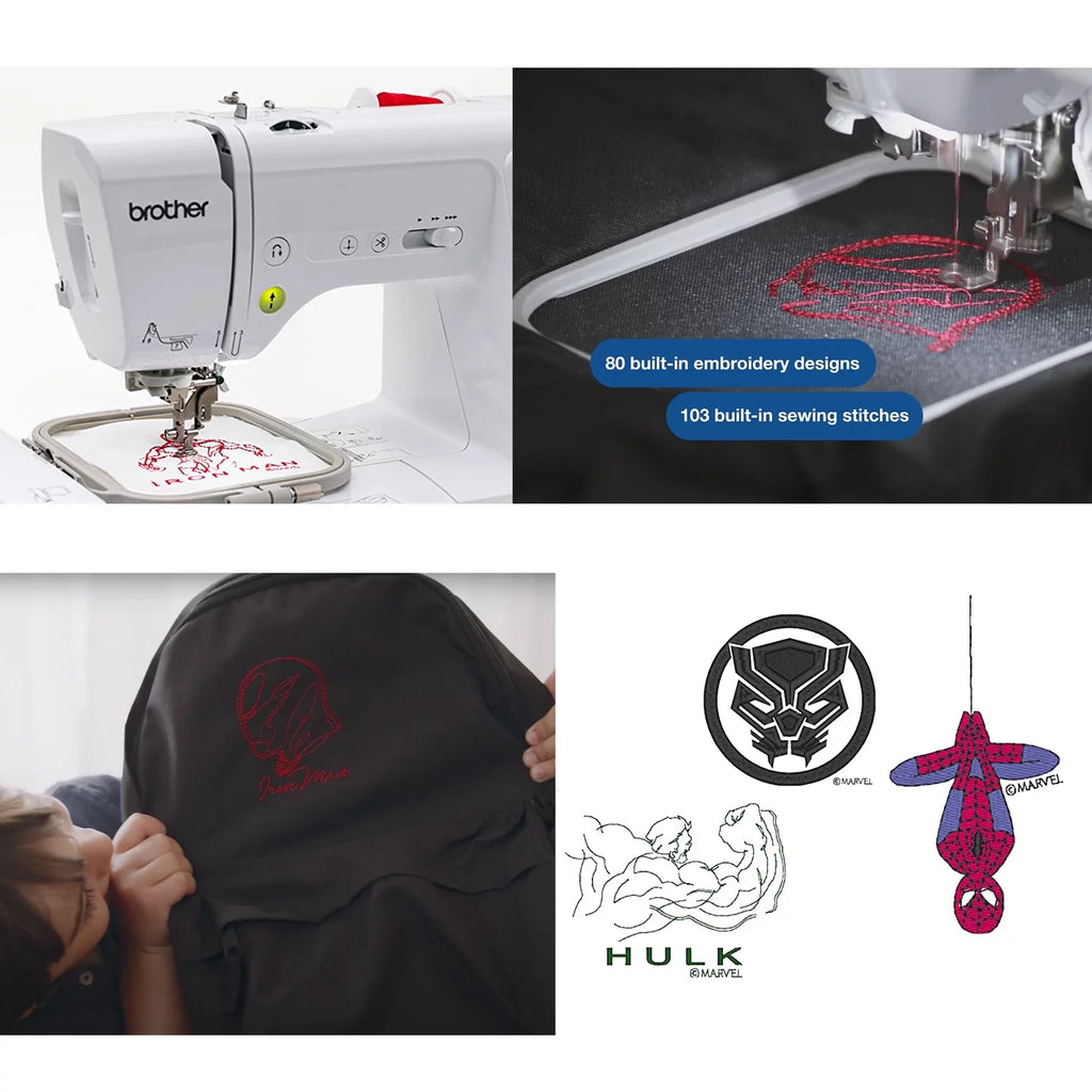 Sewing Starter Kit with Computerized Sewing & Embroidery Machine and 26 Thread Spools O87739