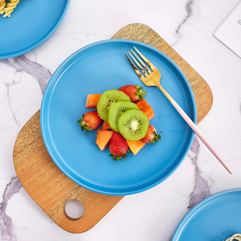 Christmas Dinner Plates Set of 4 Matte Ceramic 8 Inch F912