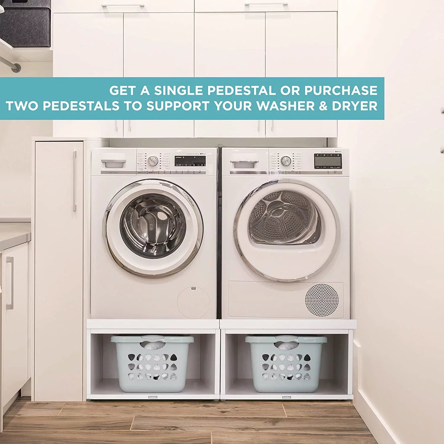 Wooden Laundry Pedestal for Washer & Dryer A3719