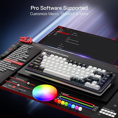 75% Wireless Gasket RGB Gaming Keyboard, 81 Keys Hot-Swap Mechanical Z726001