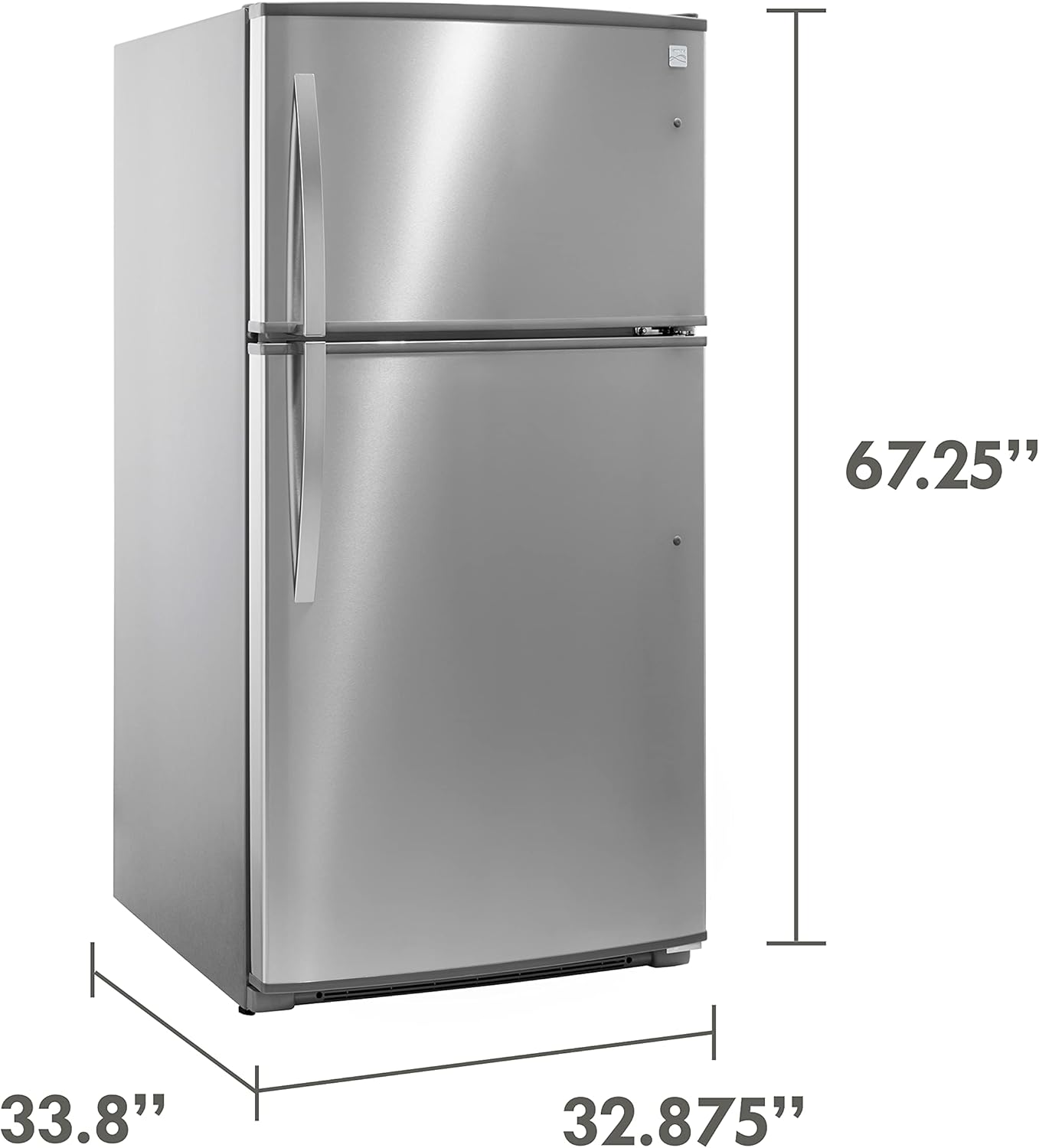 33" Top-Freezer Refrigerator, 21 Cu Ft, Stainless Steel N2372