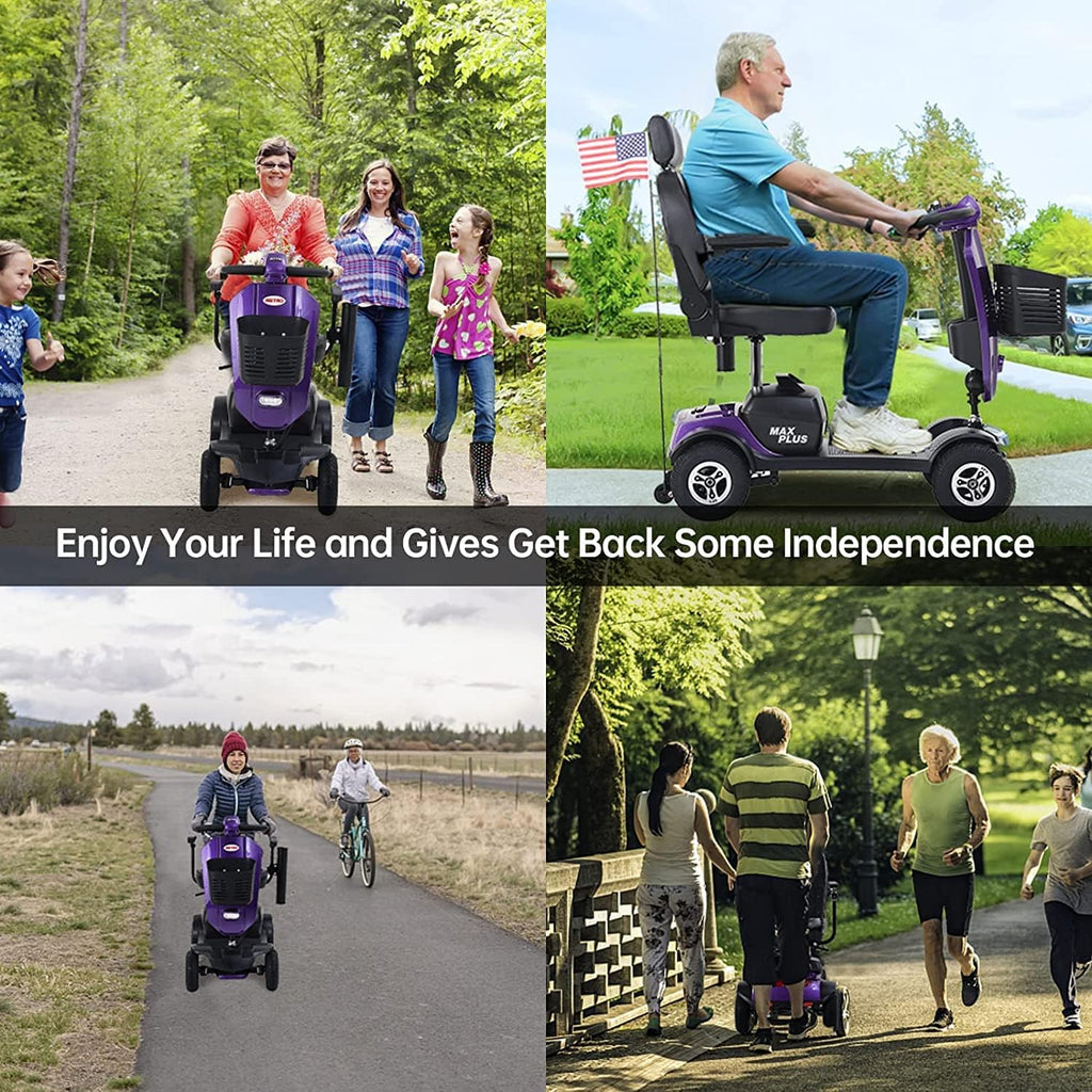 Electric 4-Wheel Mobility Scooter for Seniors, 300lbs Capacity, 16 Mile Range Y745
