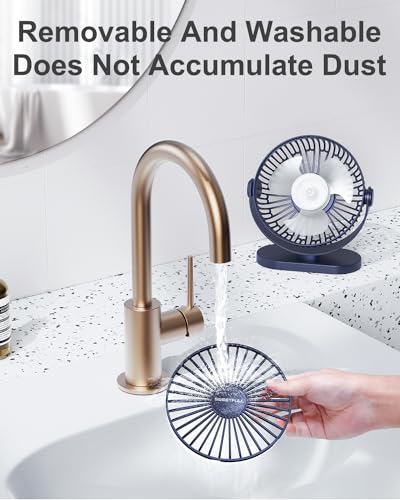 USB Desk Fan Small Quiet 3 Speeds Mini Portable 360° Rotation O518349