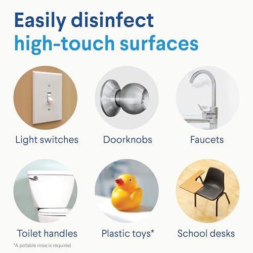 Disinfecting Mist, Lemon and Orange Blossom, 2-Pack Spray Bottle and Refill D492
