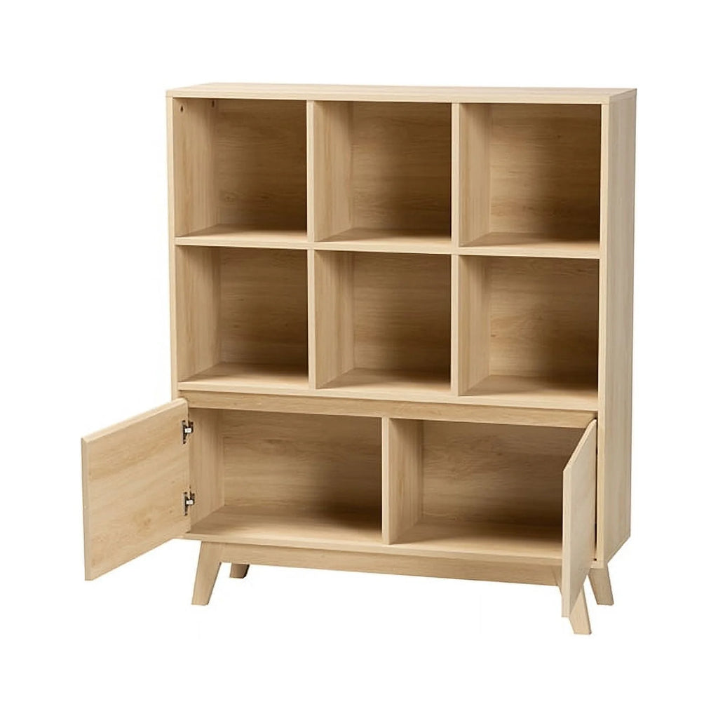 Oak Brown Wood Bookshelf T9762