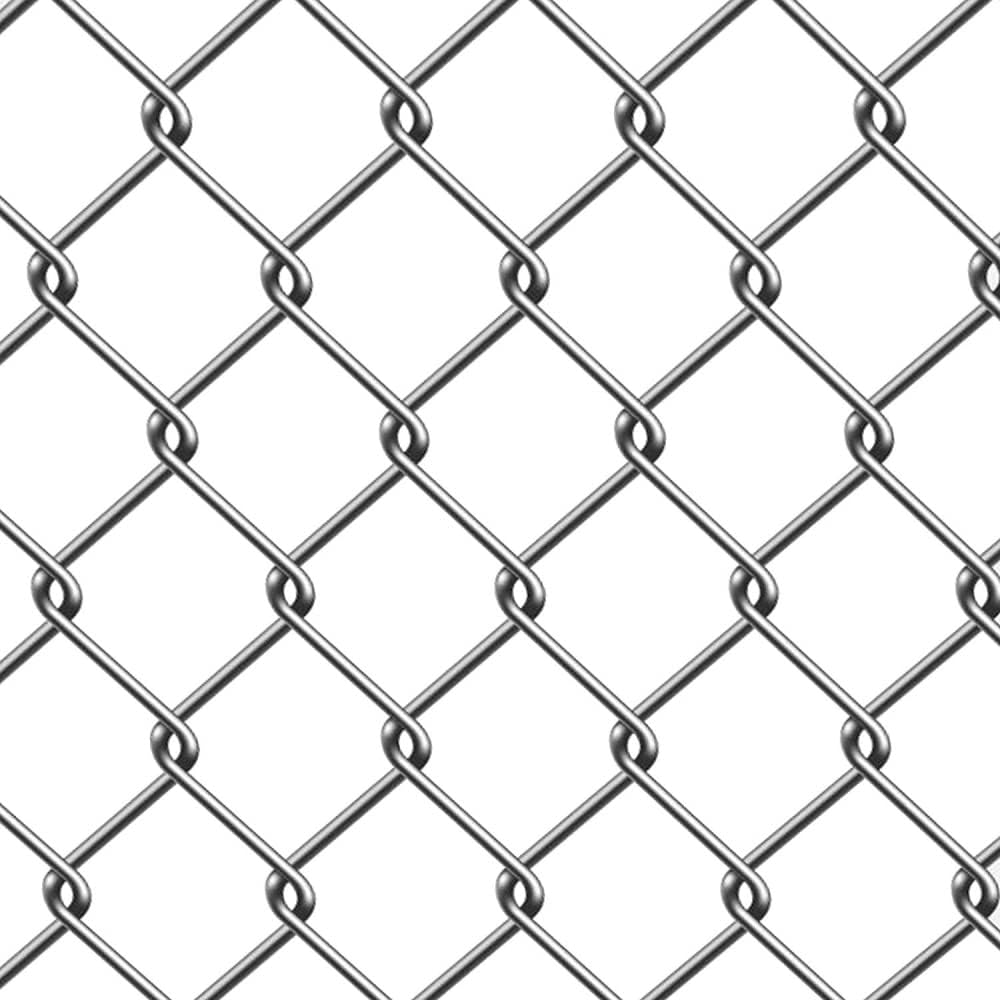 Galvanized Steel Chain Link Fence Fabric 4 x 50 ft, 12.5 Gauge, Silver Z1487