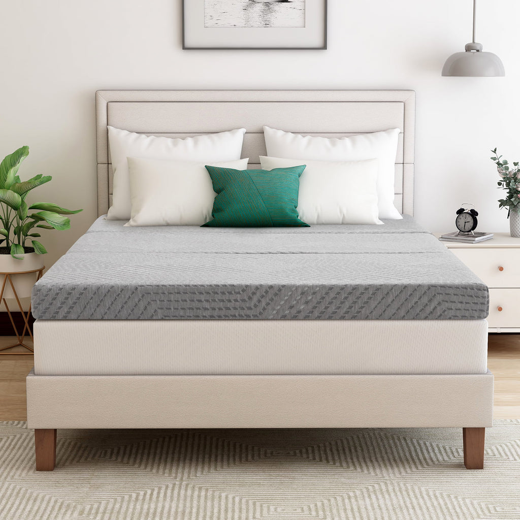 Tri Fold Memory Foam Mattress with Washable Cover for Floor, RV, Camping D324885