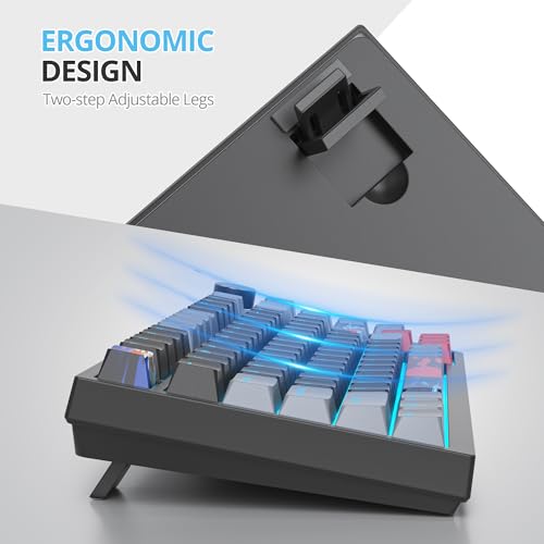 82-Key Compact Wired RGB Mechanical Gaming Keyboard, Black Z194
