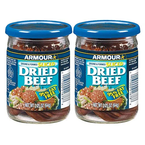 Sliced Dried Beef, Jarred Meat, 2.25 oz, 6 Count W340503