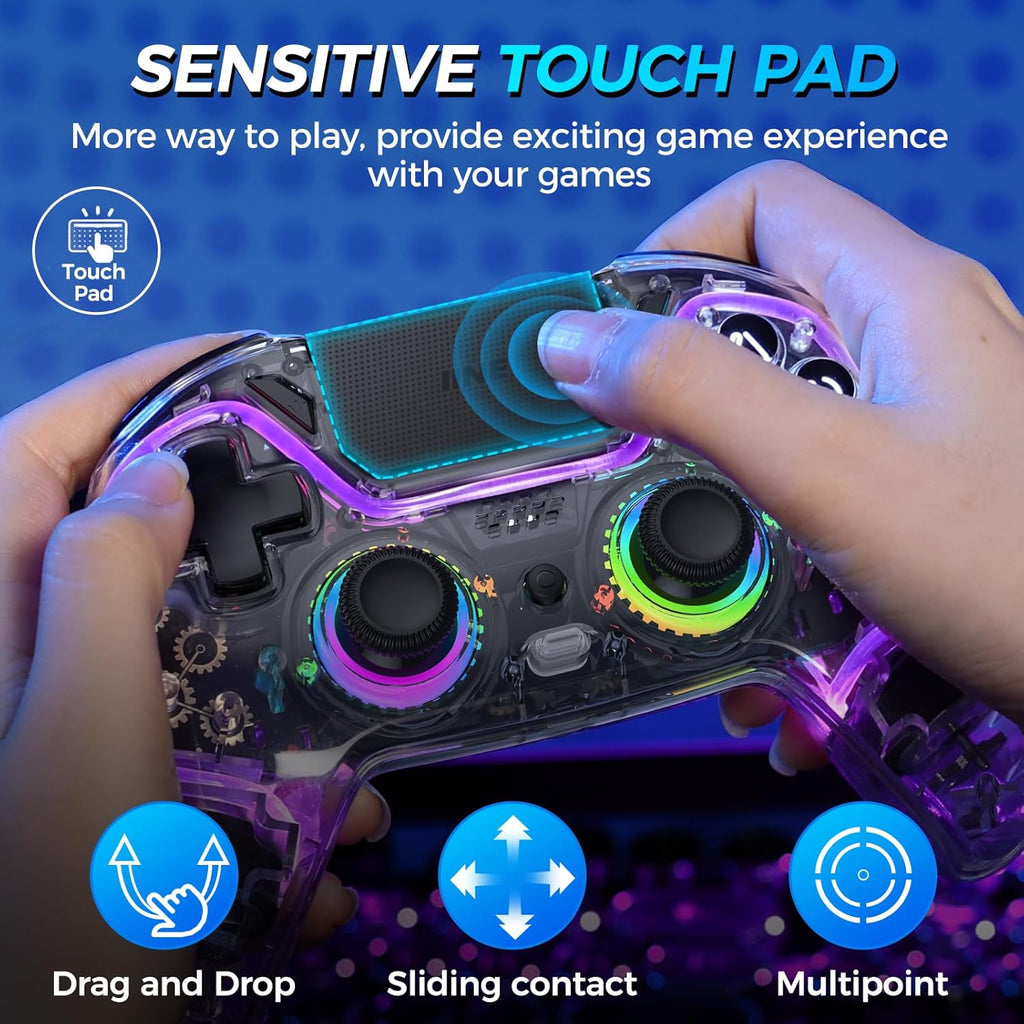 Wireless Controller for PS4, Slim, Pro and PC with Hall Effect Joysticks U9697