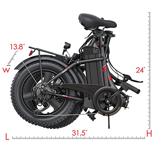 Electric Bike 16" Fat Tire 350W Step Thru 48V Removable Battery U460