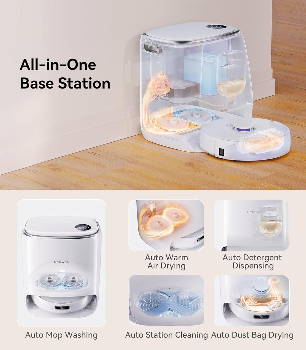 Robot Vacuum and Mop Combo with Auto Mop Drying, 8200 Pa Suction U527321