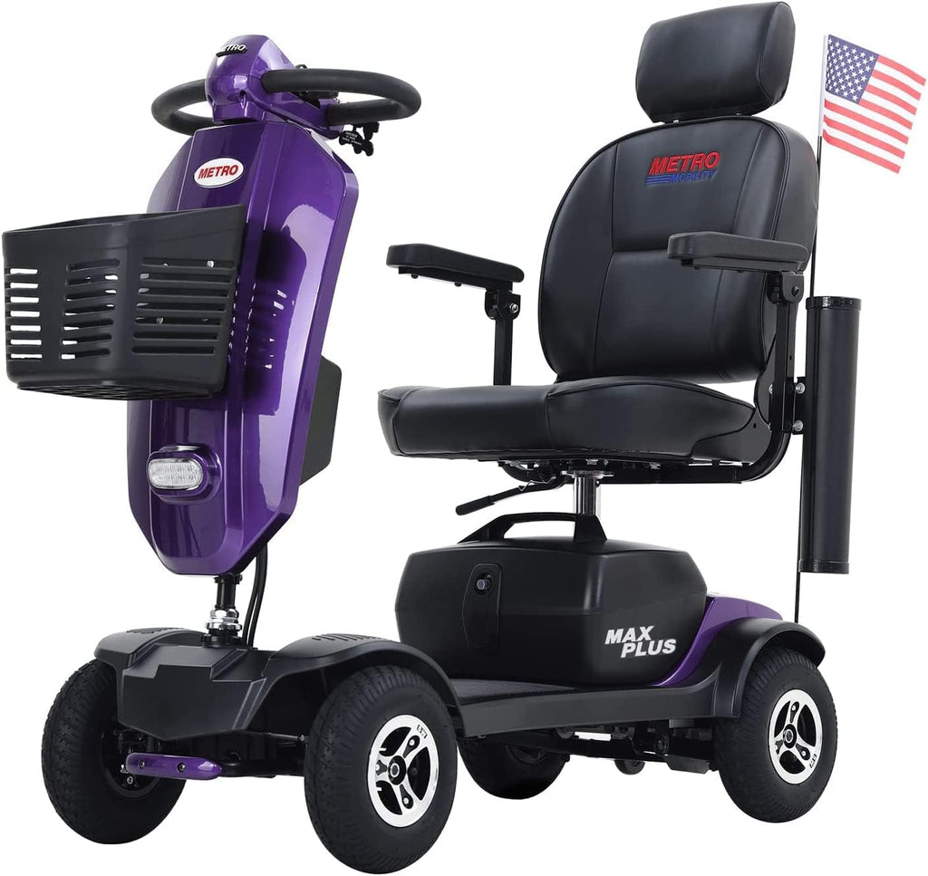 Mobility Scooters for Seniors 300w Electric 4-Wheel Mobility Scooter for Seniors Adults Elderly 300lbs Powered Wheelchair Device 16 Miles Long Range Travel Scooter Medical Adjustable Scooter