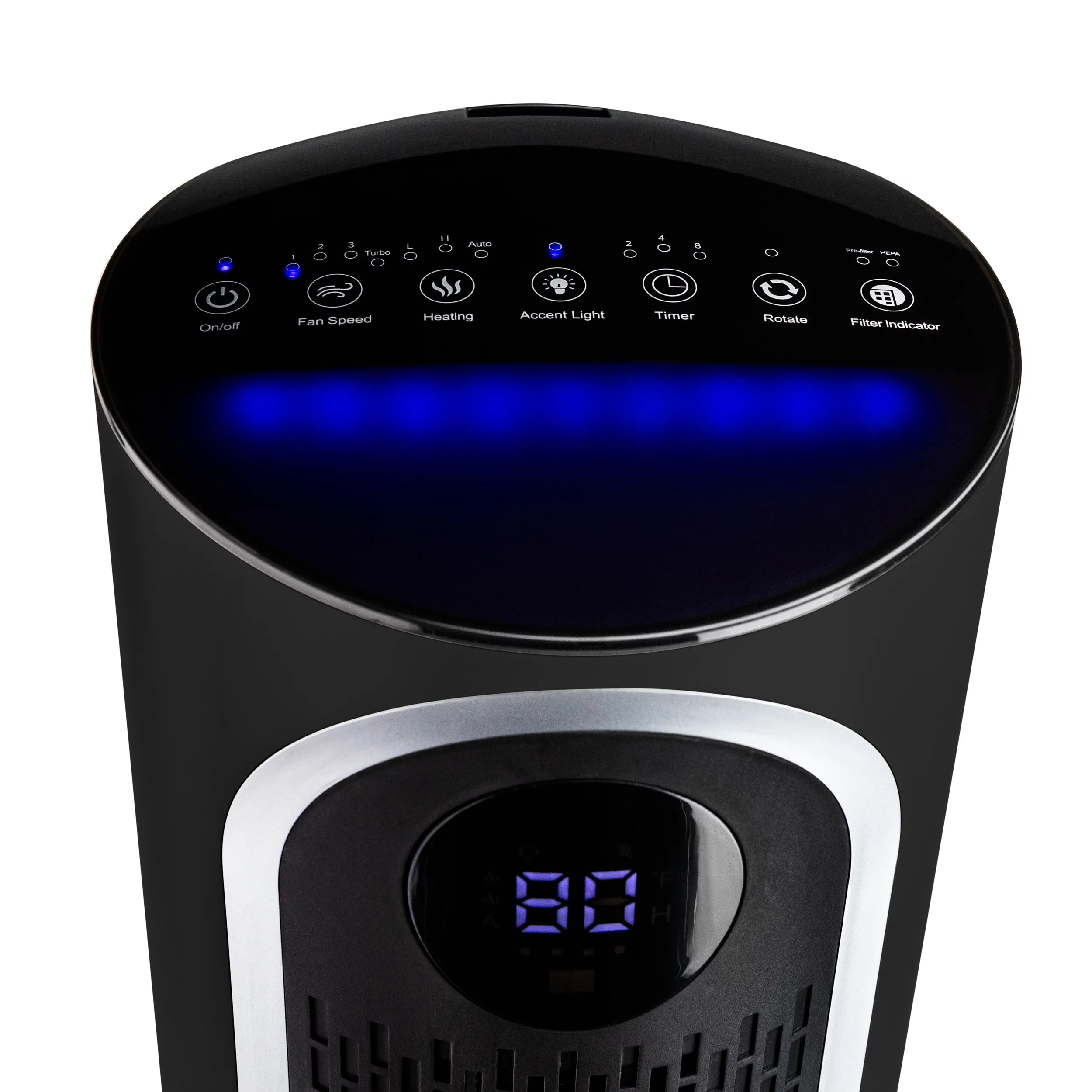 3-in-1 Air Purifier Heater Fan, Black C577397