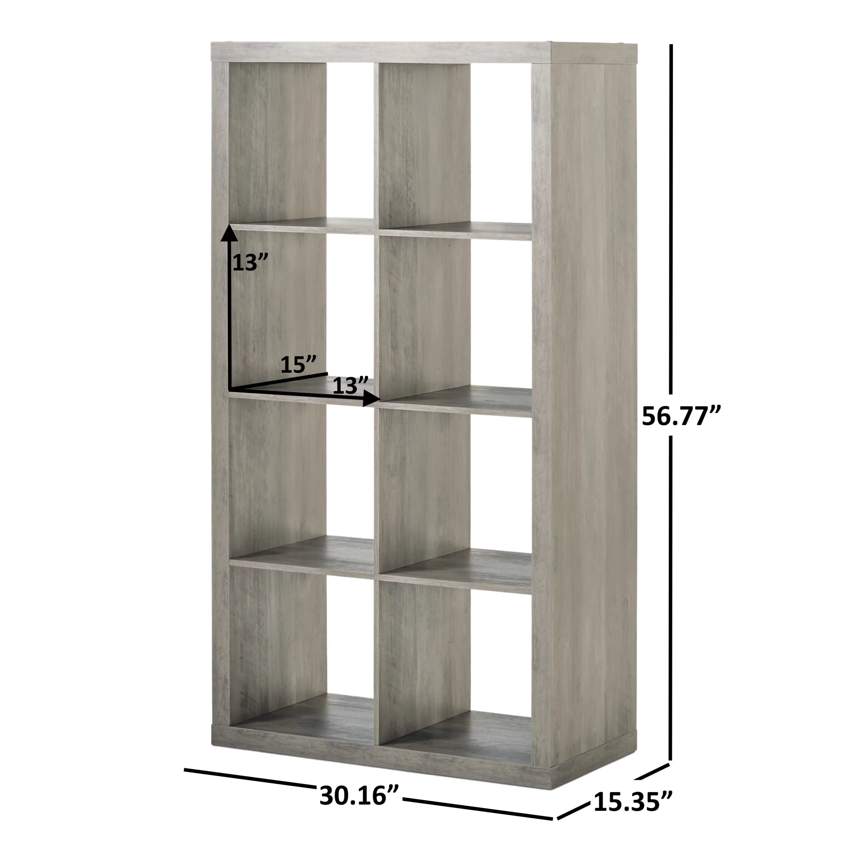 8-Cube Storage Organizer, Rustic Gray E39232