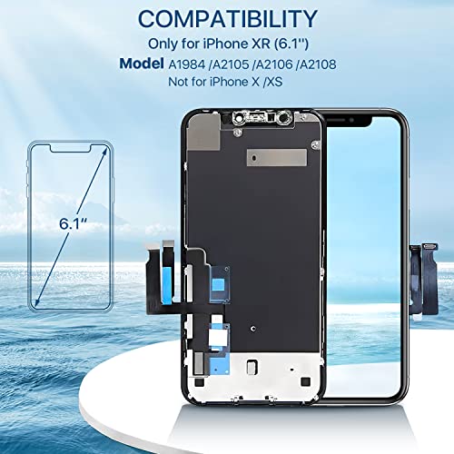 iPhone XR Screen Replacement 6.1" LCD Display with Digitizer and Frame Assembly M3982