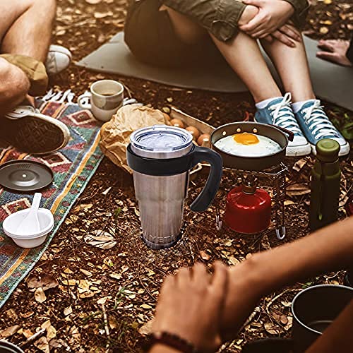 Tumbler Handle for 30oz Rambler Cup, Anti Slip Travel Mug Grip for Stainless Steel Tumblers (Black) M402072